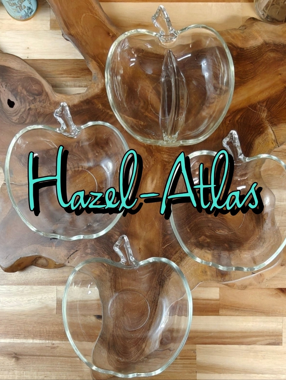 Vintage Hazel-Atlas Apple Bowl Set. 1950s Kitchen Decor